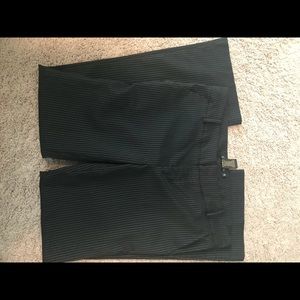 Grass black pinstriped pants